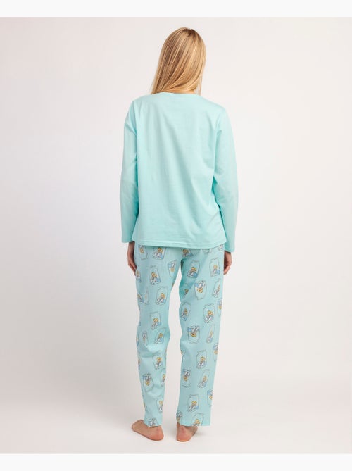 Pyjama à manches longues Alice bleu pour femme Disney - Kiabi