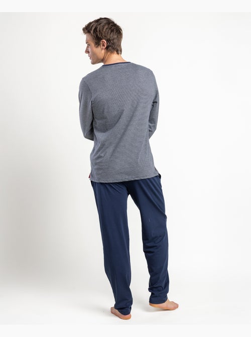 Pyjama à manches longues Ancre pour homme ANTONIO MIRO - Kiabi Pyjama à manches longues Ancre pour homme ANTONIO MIRO - Kiabi