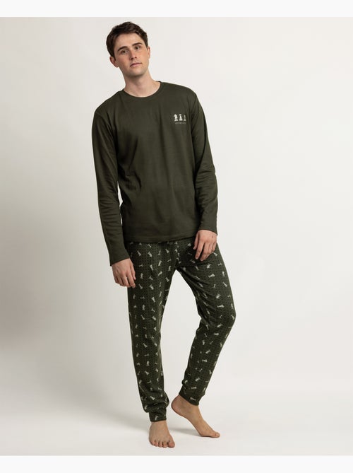 Pyjama à manches longues ANTONIO MIRO Chess pour hommes - Kiabi