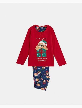 Pyjama à manches longues AUSSI Passez un Noël tranquille pour fille