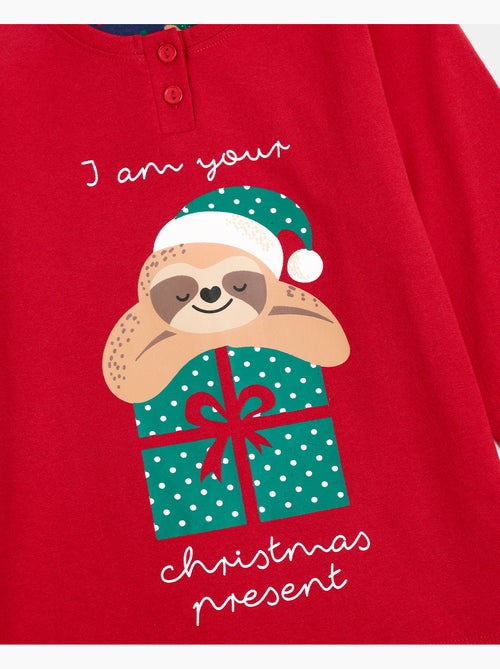 Pyjama à manches longues AUSSI Passez un Noël tranquille pour fille - Kiabi