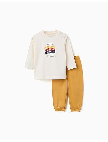 Pyjama à manches longues avec imprimé de voitures de course