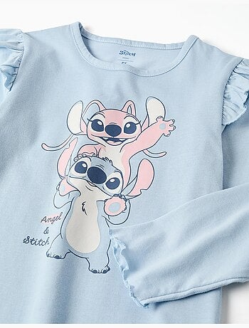 Pyjama à manches longues avec imprimé Stitch & Angel