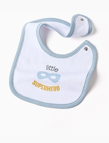 Pyjama à manches longues + bavoir en coton