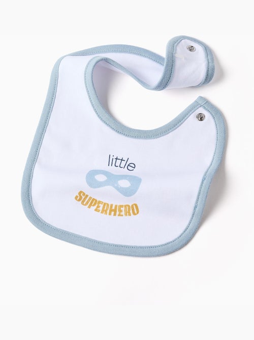 Pyjama à manches longues + bavoir en coton - Kiabi