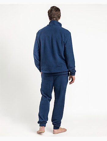 Pyjama à manches longues chaud en nid d'abeille pour homme ADMAS HOME