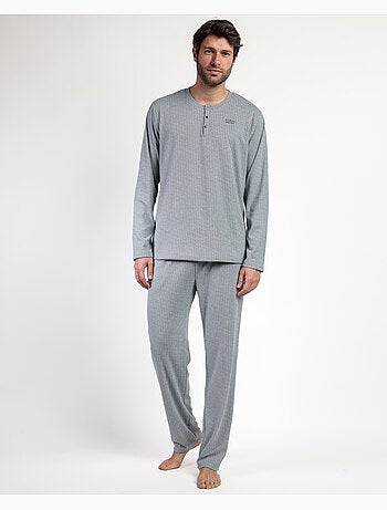 Pyjama à manches longues côtelé ultra-doux pour homme ADMAS HOME