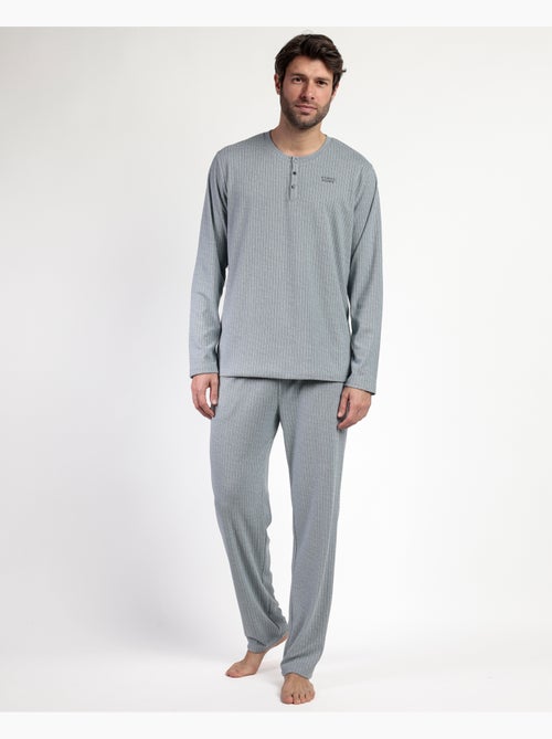 Pyjama à manches longues côtelé ultra-doux pour homme ADMAS HOME - Kiabi Pyjama à manches longues côtelé ultra-doux pour homme ADMAS HOME - Kiabi