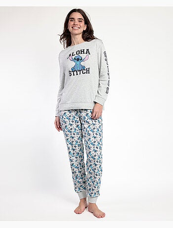 Pyjama à manches longues Disney Aloha Stitch pour femme
