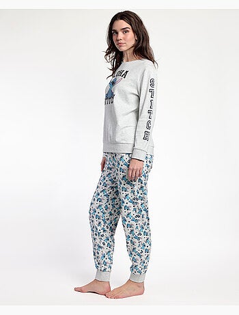 Pyjama à manches longues Disney Aloha Stitch pour femme