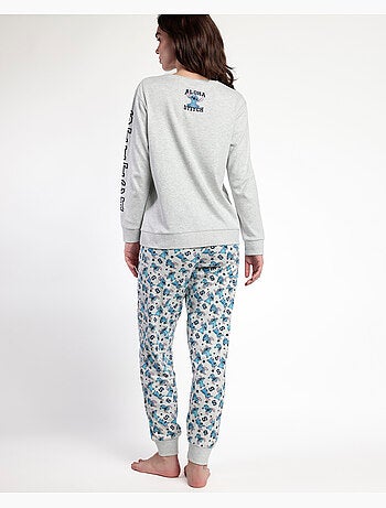 Pyjama à manches longues Disney Aloha Stitch pour femme