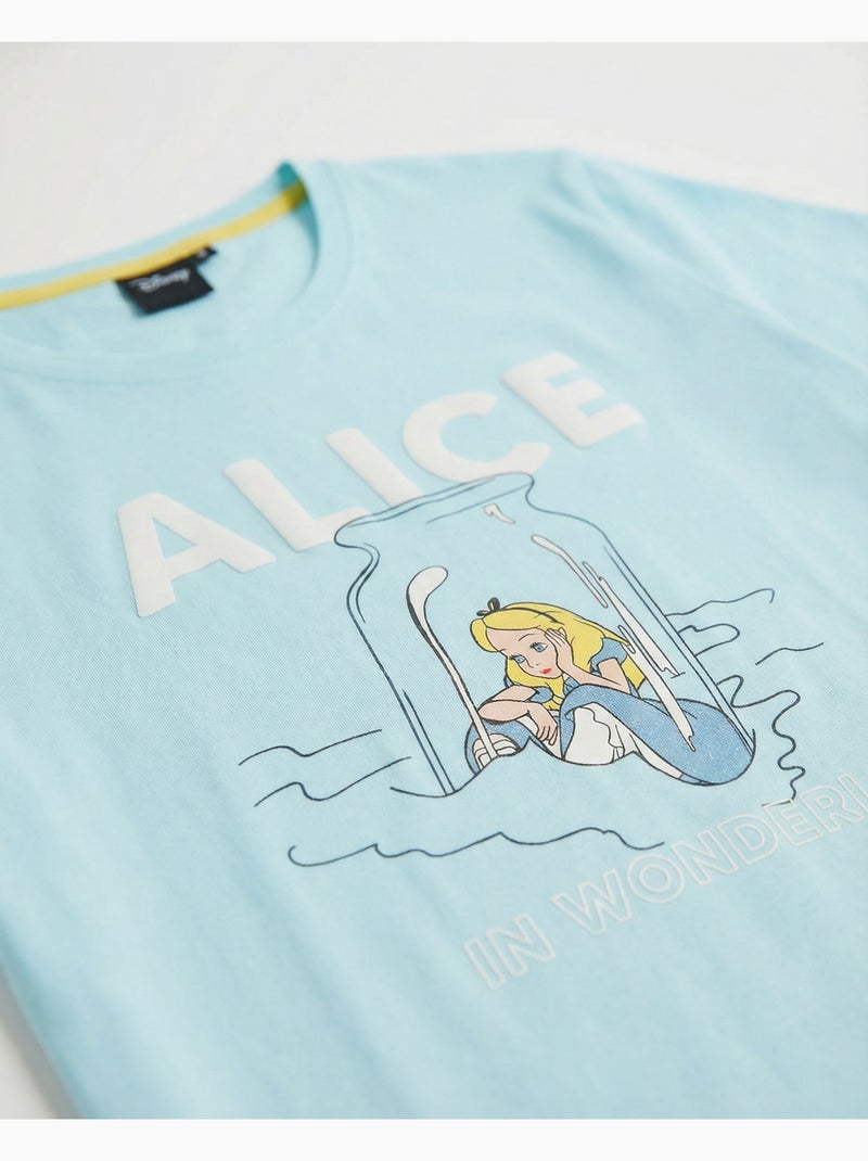 Pyjama à manches longues Disney Blue Alice pour fille Bleu - Kiabi