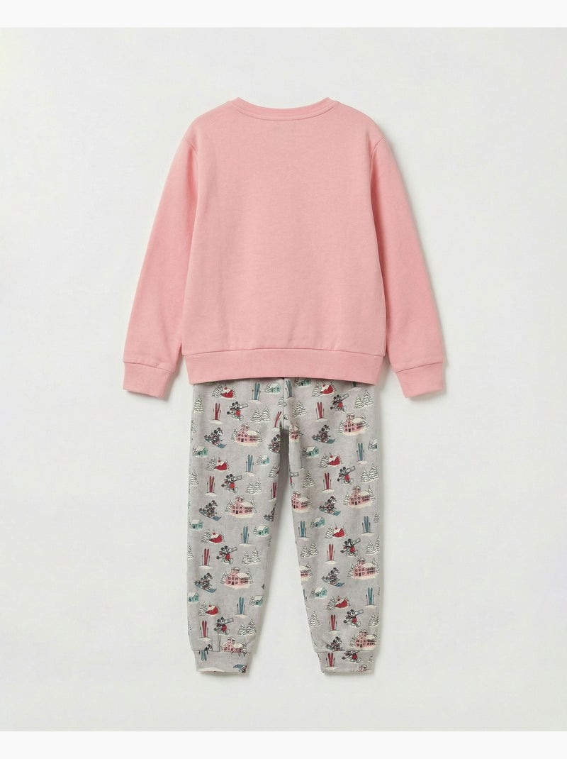Pyjama à manches longues Disney Bon Ski pour filles Rose - Kiabi