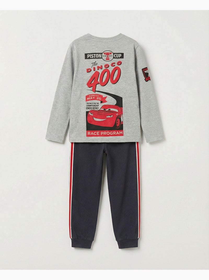 Pyjama à manches longues Disney Cars pour garçons Gris chiné - Kiabi
