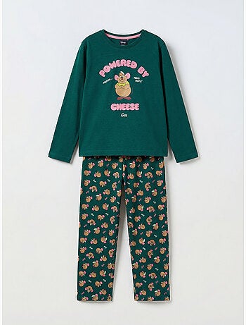 Pyjama à manches longues Disney Gus Gus Cheese pour filles