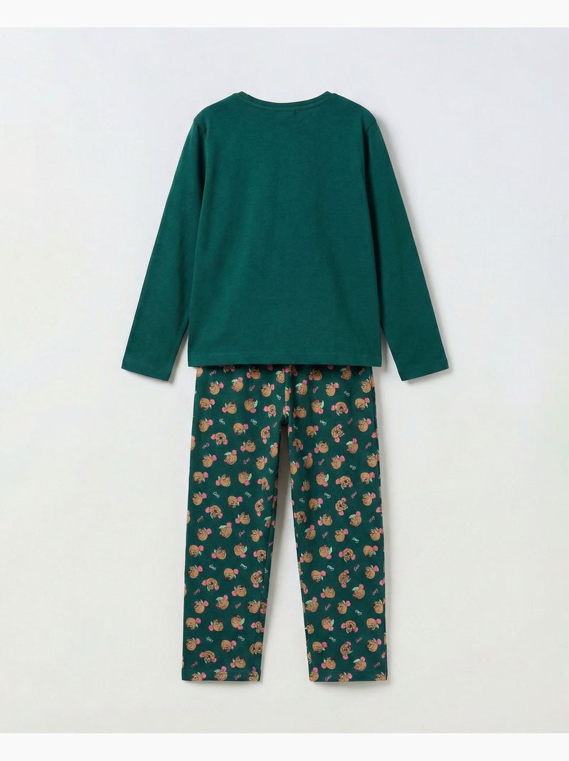 Pyjama à manches longues Disney Gus Gus Cheese pour filles Vert - Kiabi