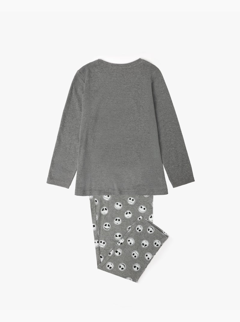 Pyjama à manches longues Disney Nightmare pour filles Gris chiné - Kiabi