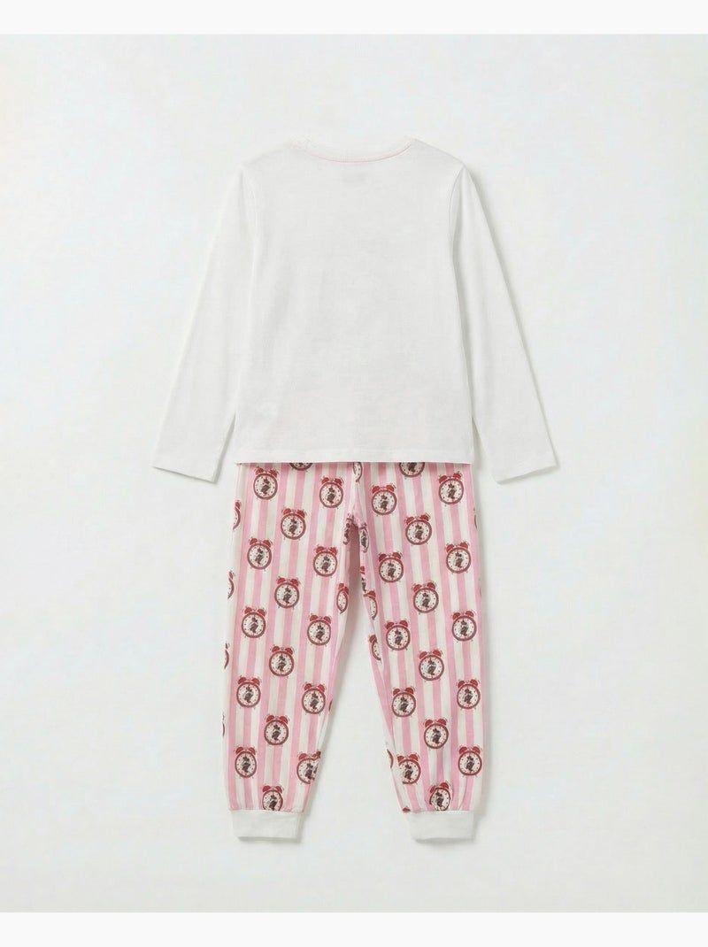 Pyjama à manches longues DISNEY > pour filles Ecru - Kiabi