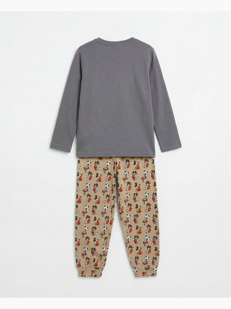 Pyjama à manches longues Disney pour garçon, représentant un capitaine d'équipe. Gris foncé - Kiabi