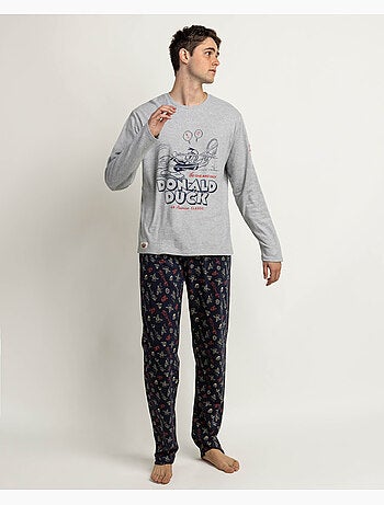 Pyjama à manches longues Disney pour homme, style classique américain