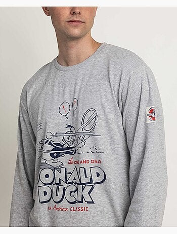 Pyjama à manches longues Disney pour homme, style classique américain