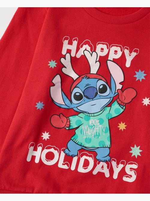 Pyjama à manches longues Disney Stitch Joyeuses Fêtes pour filles - Kiabi
