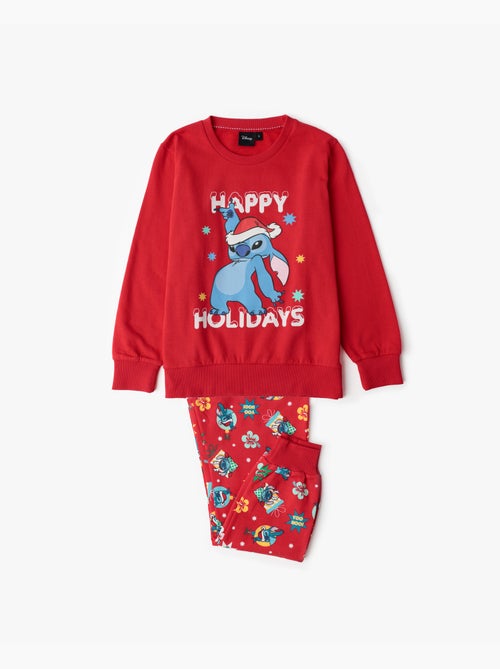 Pyjama à manches longues Disney Stitch Joyeuses Fêtes pour garçons - Kiabi