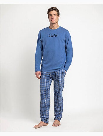 Pyjama à manches longues easy sleeper pour homme - restez chez vous
