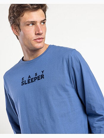Pyjama à manches longues easy sleeper pour homme - restez chez vous