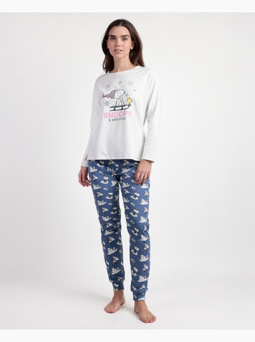 Pyjama à manches longues écru PEANUTS pour femme Snow Drift - Kiabi Pyjama à manches longues écru PEANUTS pour femme Snow Drift - Kiabi