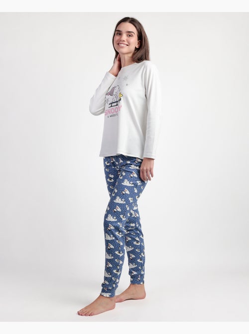 Pyjama à manches longues écru PEANUTS pour femme Snow Drift - Kiabi Pyjama à manches longues écru PEANUTS pour femme Snow Drift - Kiabi