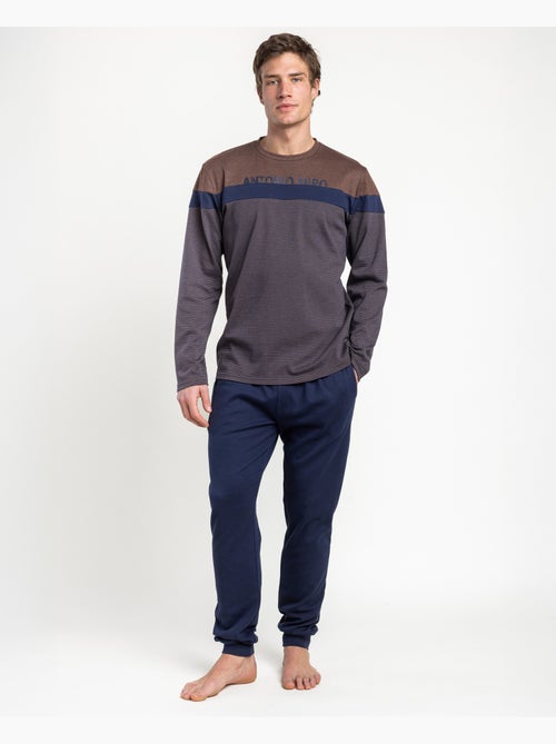 Pyjama à manches longues élégant ANTONIO MIRO pour hommes - Kiabi Pyjama à manches longues élégant ANTONIO MIRO pour hommes - Kiabi