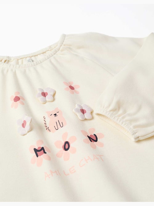 Pyjama à manches longues en coton avec fleurs imprimées - Kiabi Pyjama à manches longues en coton avec fleurs imprimées - Kiabi