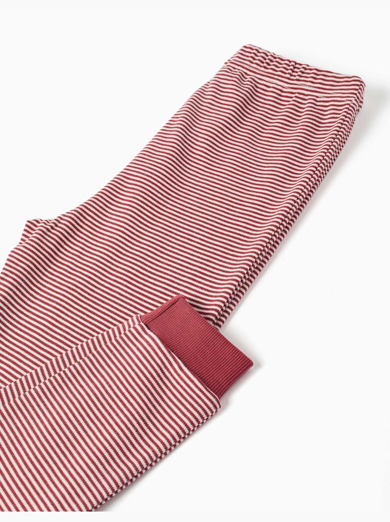 Pyjama à manches longues en coton avec masque rembourré Rouge foncé - Kiabi