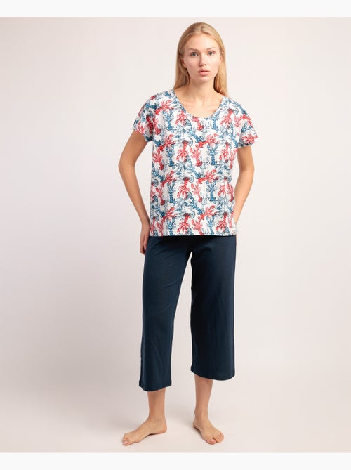 Pyjama à manches longues en forme de goutte de mer pour femme ADMAS - Kiabi Pyjama à manches longues en forme de goutte de mer pour femme ADMAS - Kiabi