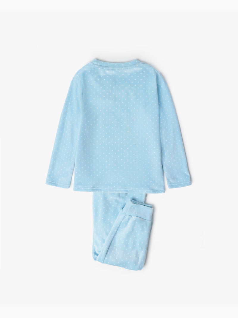 Pyjama à manches longues en velours ADMAS Sweet Duckling pour fille Bleu - Kiabi