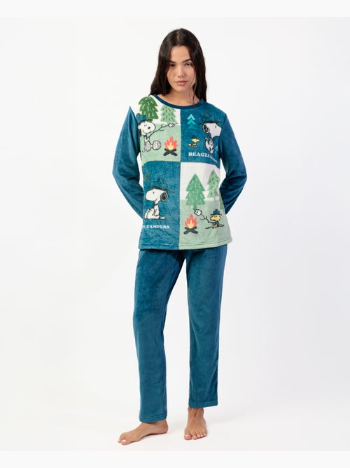 Pyjama à manches longues en velours PEANUTS pour femme Beagle Scout - Kiabi