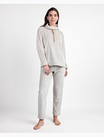 Pyjama à manches longues et col montant pour femme ADMAS, chaud et agréable à porter.