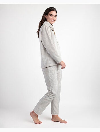 Pyjama à manches longues et col montant pour femme ADMAS, chaud et agréable à porter.