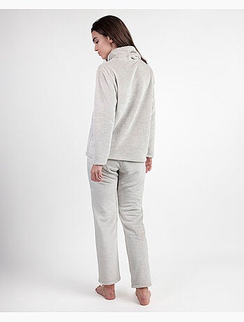 Pyjama à manches longues et col montant pour femme ADMAS, chaud et agréable à porter.