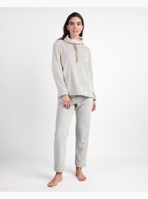 Pyjama à manches longues et col montant pour femme ADMAS, chaud et agréable à porter. - Kiabi