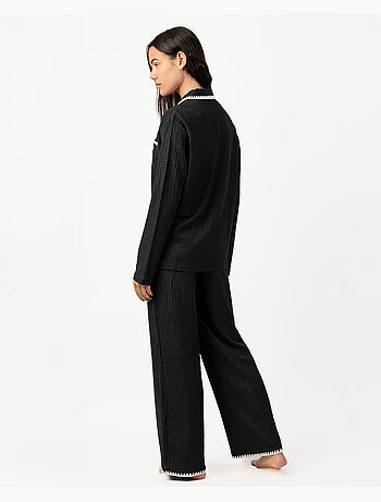 Pyjama pantalon large et chemise manches longues Stitching