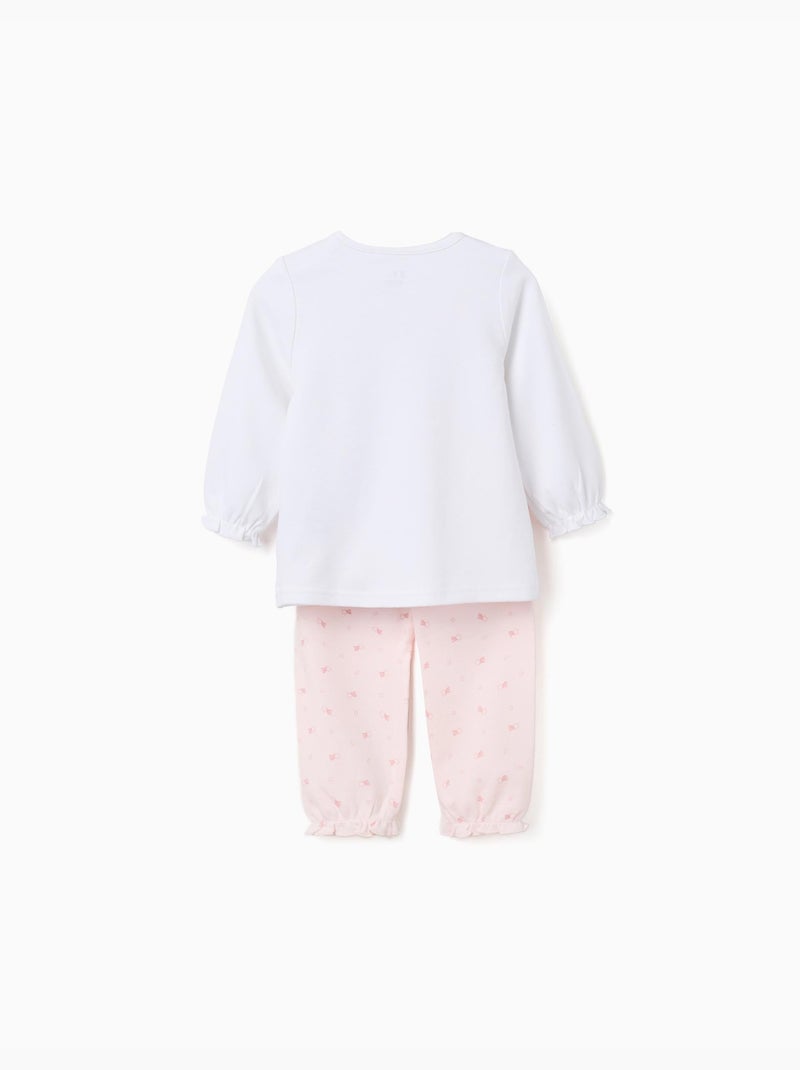 Pyjama à manches longues et imprimé Blanc - Kiabi
