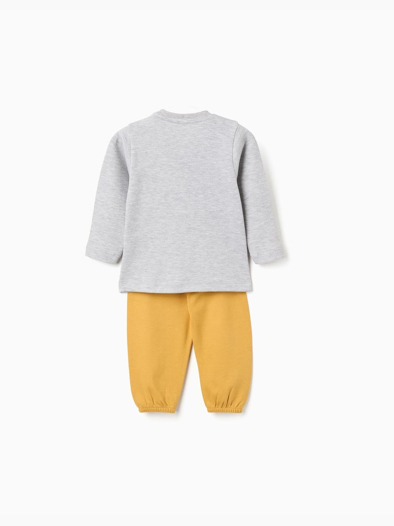Pyjama à manches longues et imprimé Gris clair - Kiabi