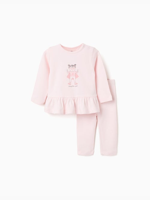 Pyjama à manches longues et imprimé - Kiabi