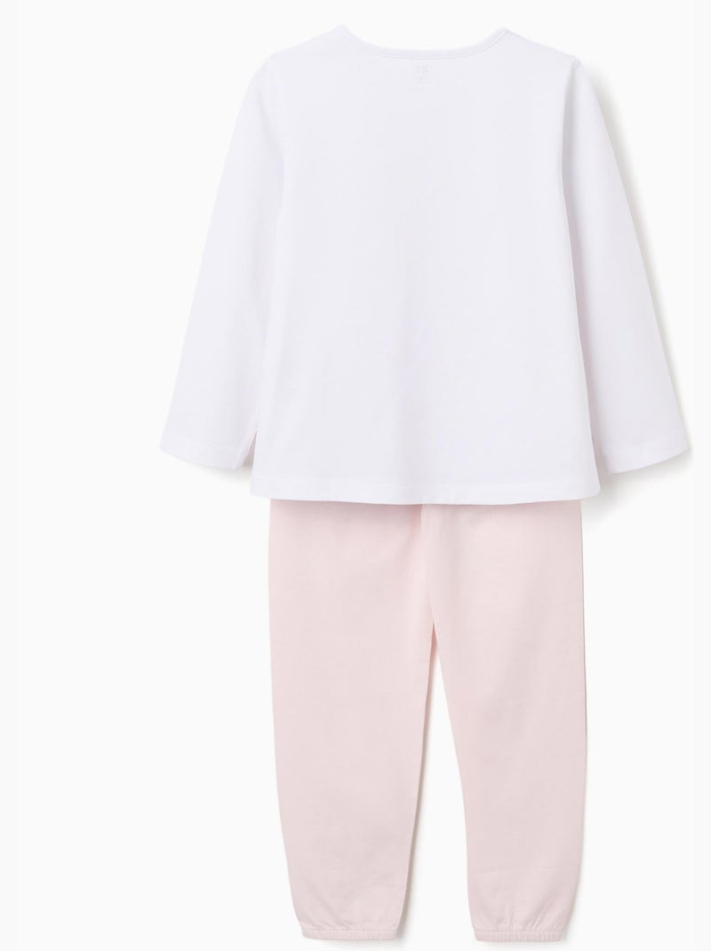 Pyjama à manches longues et imprimé Super Power Girls Blanc Rose - Kiabi