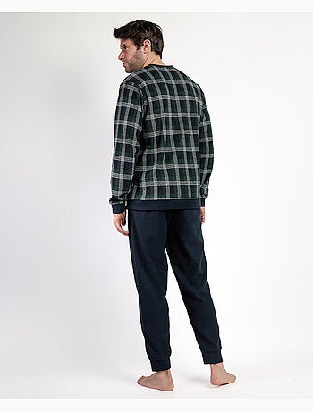Pyjama à manches longues et patte de boutonnage émeraude pour homme ADMAS MAGNIFIC