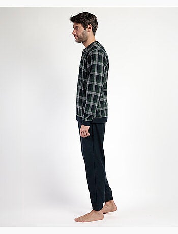 Pyjama à manches longues et patte de boutonnage émeraude pour homme ADMAS MAGNIFIC