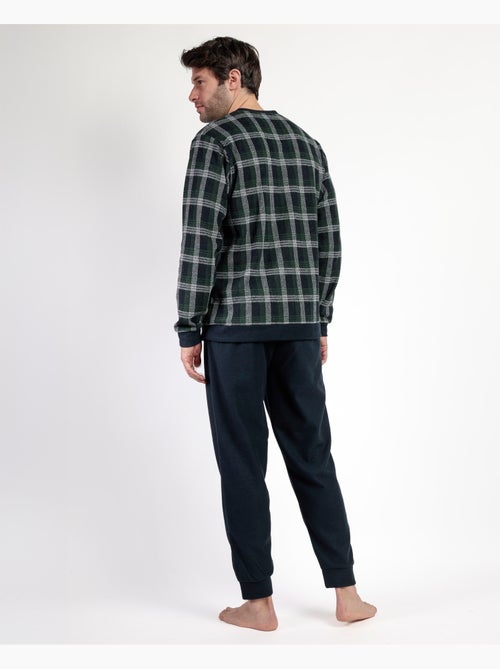 Pyjama à manches longues et patte de boutonnage émeraude pour homme ADMAS MAGNIFIC - Kiabi Pyjama à manches longues et patte de boutonnage émeraude pour homme ADMAS MAGNIFIC - Kiabi
