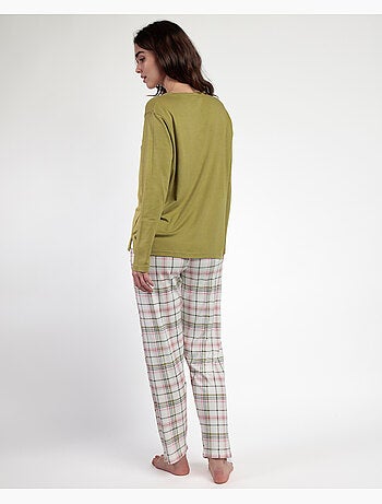 Pyjama à manches longues et patte de boutonnage Smile Everyday pour femme ADMAS